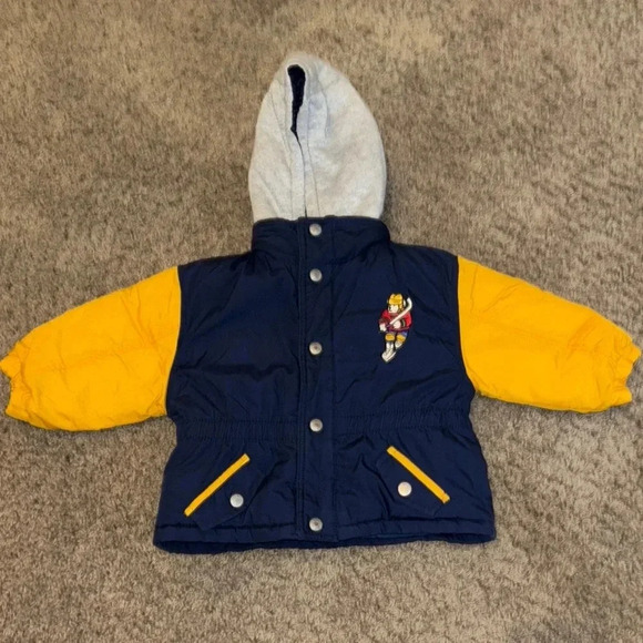 Vintage Navy and Yellow Hooded Jacket - Picture 1 of 5